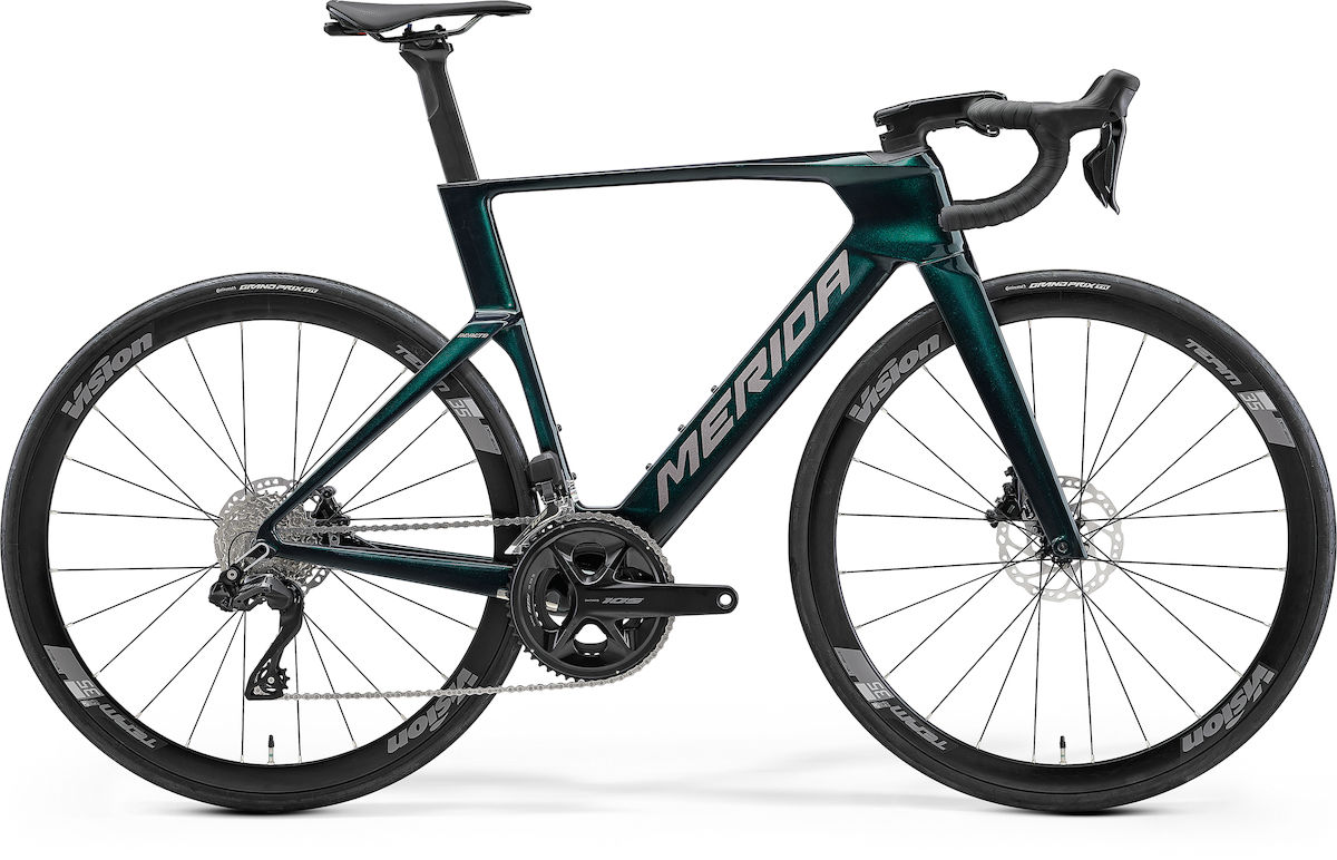 Merida REACTO 5000 Carbon Aero Rennrad Shimano 105 Di2 – halo green(slate grey)