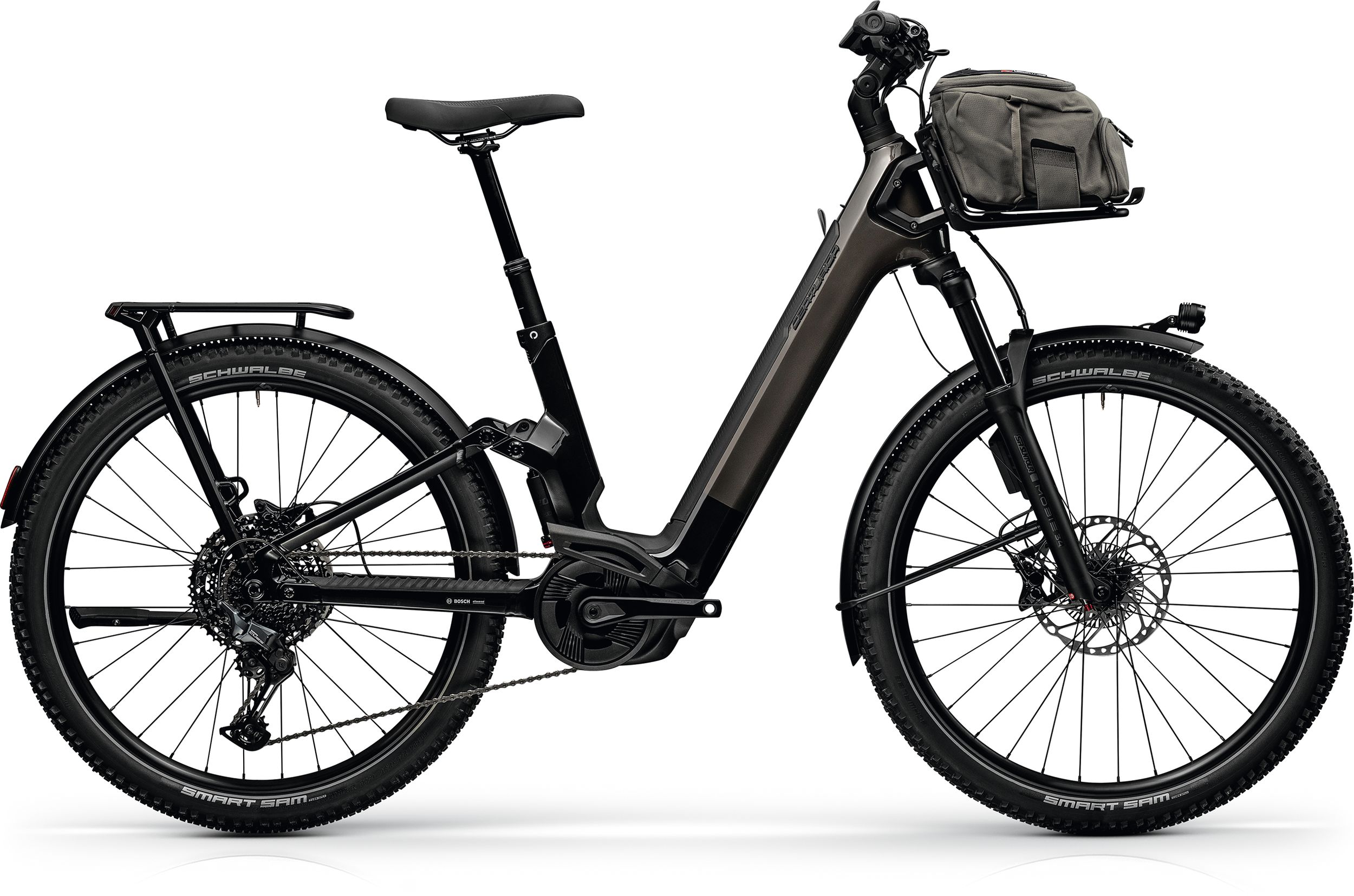 Centurion Country R2000 LX ABS EP1 vollgefedertes E-SUV Bike Bosch Performance Line CX – Chromschwarz/Schwarz