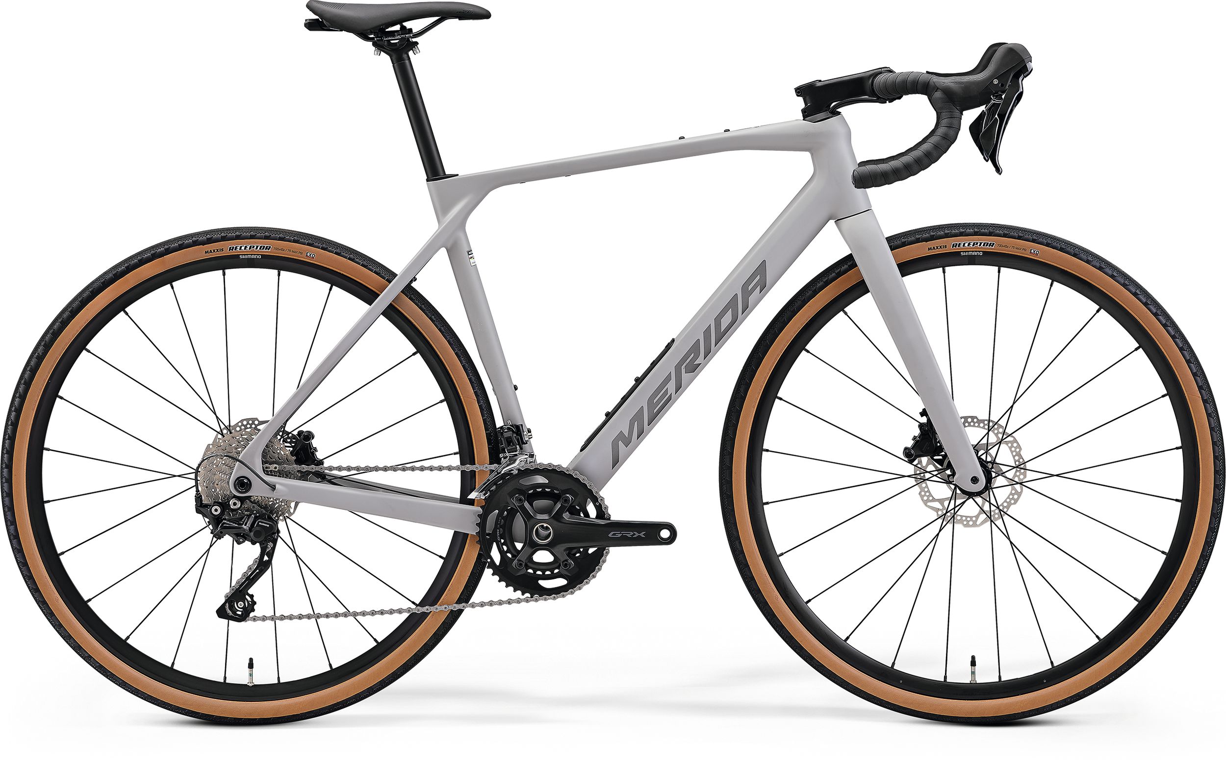 Merida MISSION 4000 Carbon Performance Gravelbike Shimano GRX – Silk Grey / Gunmetal Grey