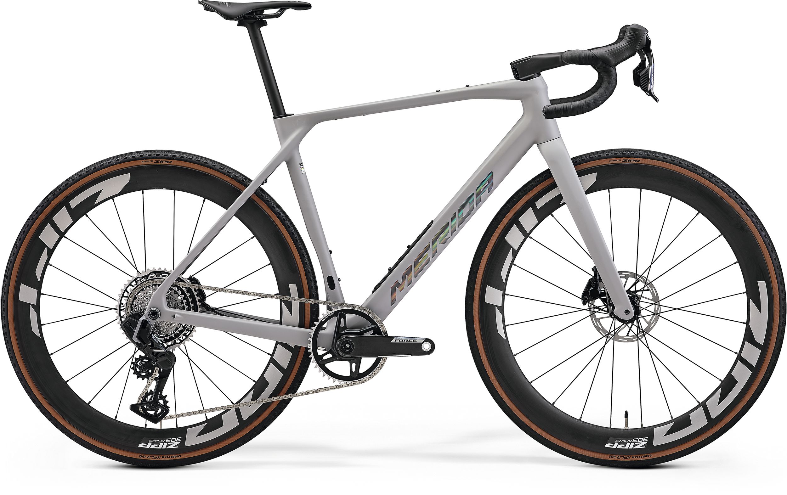 Merida MISSION 9000 Carbon Performance Gravelbike SRAM Force AXS XPLR 2027 – silk grey(holo silver)